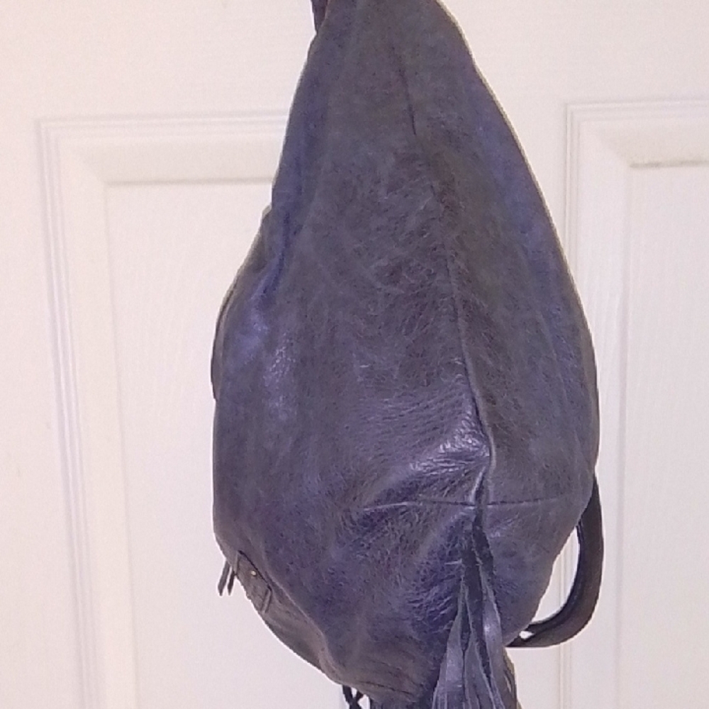 Lucky Brand Black Hobo Bag with Fringe - Picture 8 of 14